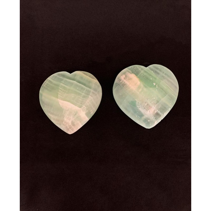 Healing Crystals - Pistachio Calcite Hearts