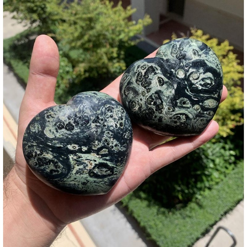 Healing Crystals - Kambaba Jasper Hearts (Crocodil...