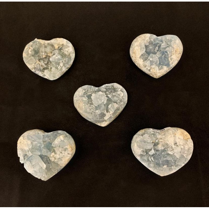 Healing Crystals - Celestite Hearts