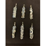 Healing Crystals - Blue Kyanite Wire Wrapped Pendants